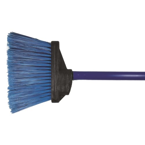 Better Brush® Duo-Sweep 48" Lobby Broom Blue Handle, 4" Trim Blue Flagged Poly